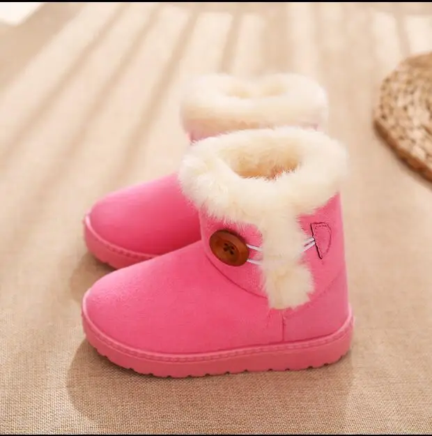 2018 зимние детские новые плюшевые и бархатные ботинки для девочек Теплые из