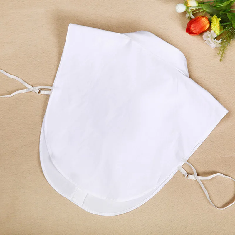 1Pcs Women Solid Color Shirt Cotton Lace False Collars White &amp Black Blouse Spring Summer Vintage Detachable Clothes Accessories |