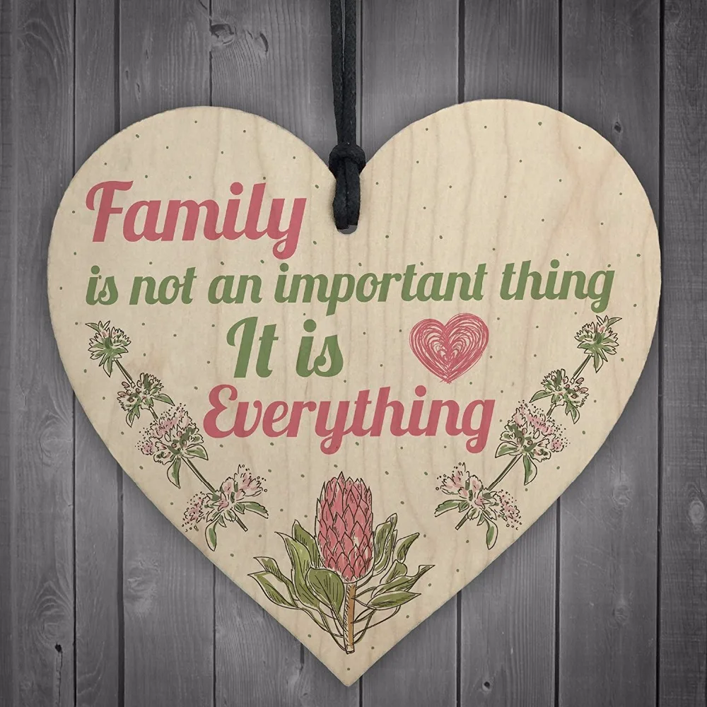 Meijiafei family It Is Everthing деревянный висячий сердце семья сестра Nan MuM табличка любовь