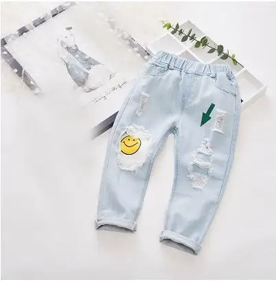 light smile Мери ами детей девочек Heram джинсы Star Штаны брюки теплые штаны; Штаны штаны, от 2 до 9 лет для малышей и детей постарше, J694 - Цвет: light smile
