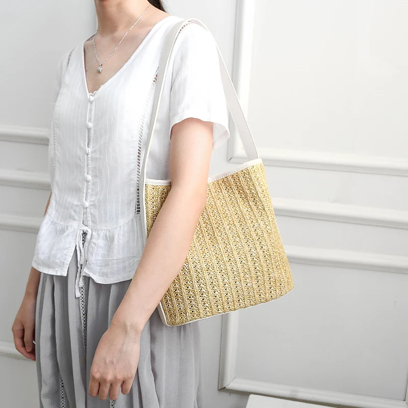INS Для женщин сумка Корейский внешней Кукурузы кожи полукруг Арт пляжные сумки