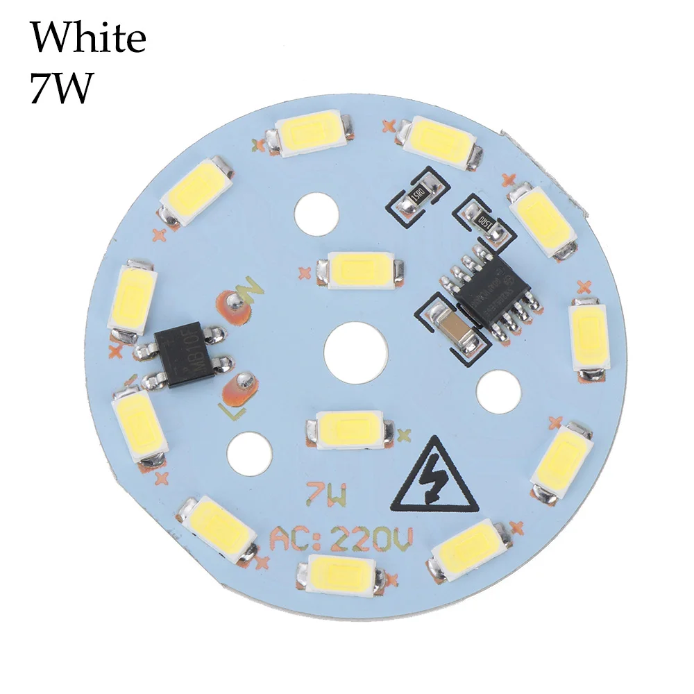 1 шт. AC 220 В SMD 5730 светодиодный лампочка PCB с регулируемой яркостью интегрированный Смарт IC драйвер 3 Вт 5 Вт 7 Вт 10 Вт 12 Вт 15 Вт 18 Вт 24 Вт белый