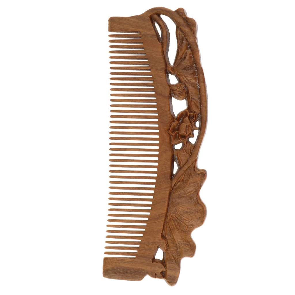 

Handmade Polishing Natural Wooden Scalp Massage Detangling Comb Brush
