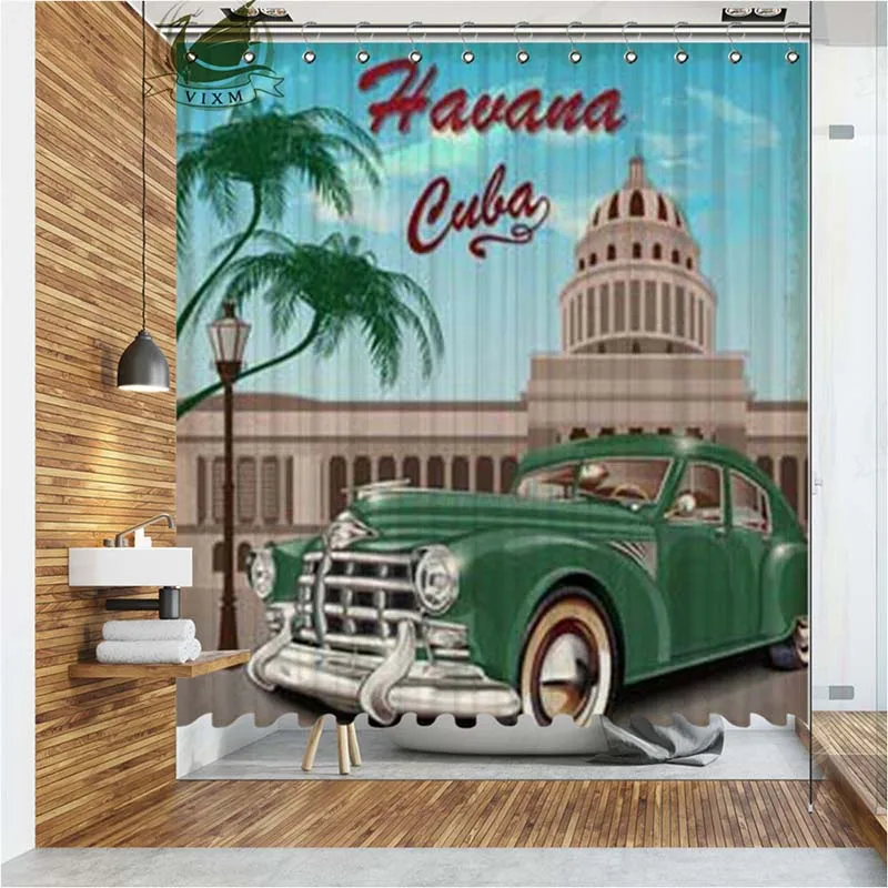 Vixm автомобильные дорожные занавески для душа ретро постер водонепроницаемые из