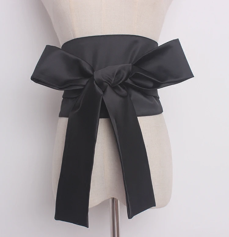 Китайский hanfu атласный бант фиолетовая модная юбка Стиль Пояс Женская широкая