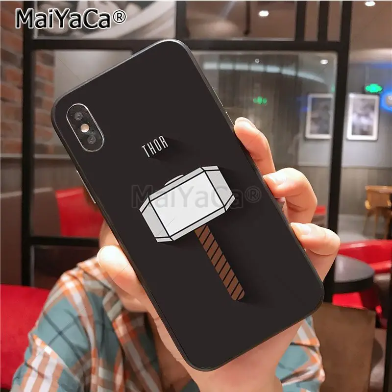 MaiYaCa Marvel супергерой чехол для телефона iphone 11 Pro X Xs Xr Xs max 8 7 6 6S Plus 5 5S SE cass