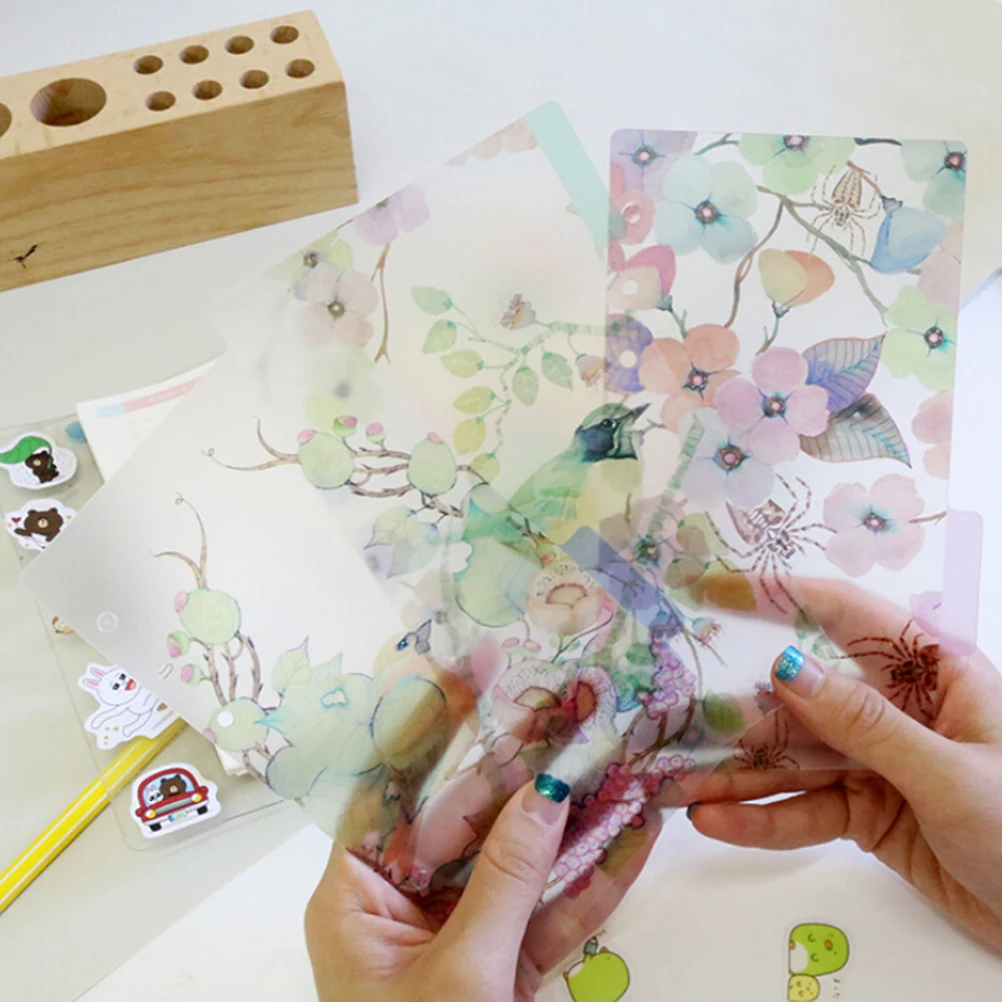 Птица сад ПП доска индексный разделитель блокнот органайзер A5 & A6 для DIY