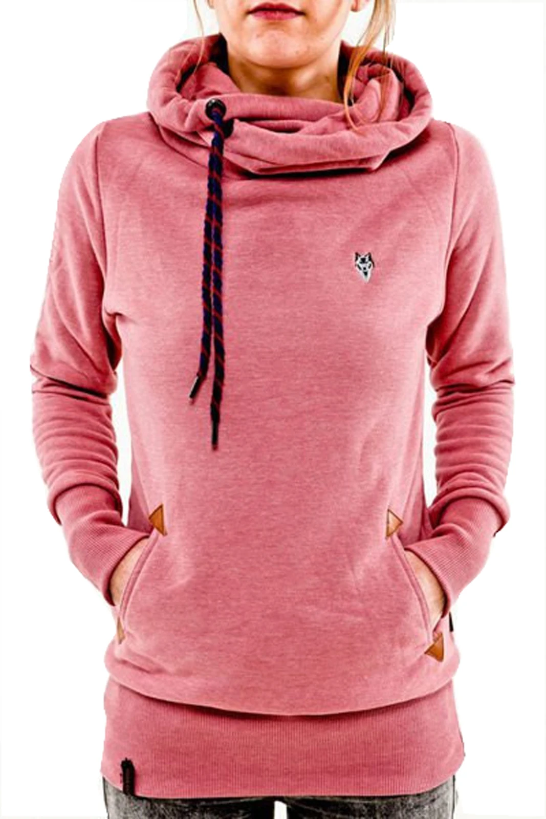 

Spring New Women Sweatshirts Hoodies Fashion Solid Cotton Long Sleeve Pocket Pullovers Slim Brand Tracksuits Women Clothes