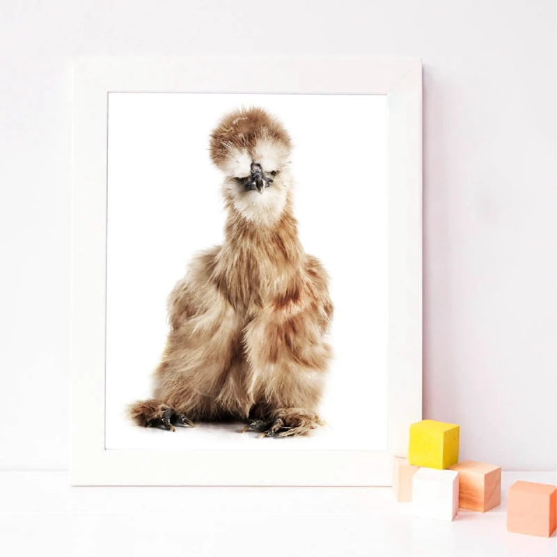 Художественная Картина на холсте Silkie с изображением курицы фермы современный