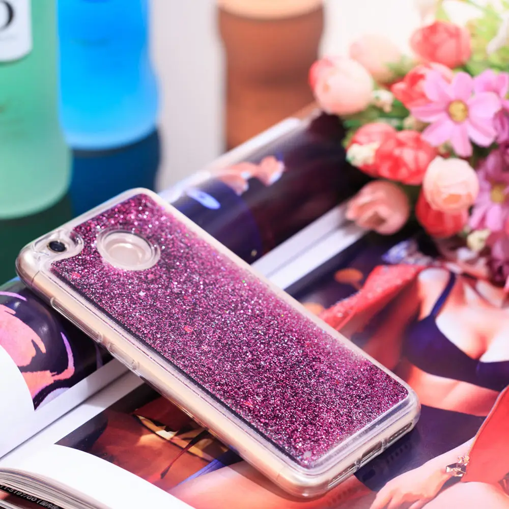 Quicksand Phone Case for Xiaomi Redmi 4X 4 X Dynamic Liquid Love Heart Soft TPU Back Cover X4 Red mi |