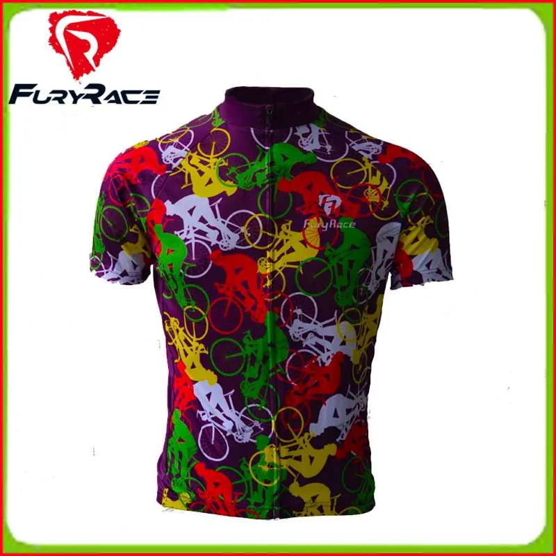 2016 Fury Racing Велоспорт Джерси Спортивная одежда Pro Mtb короткий рукав майки для