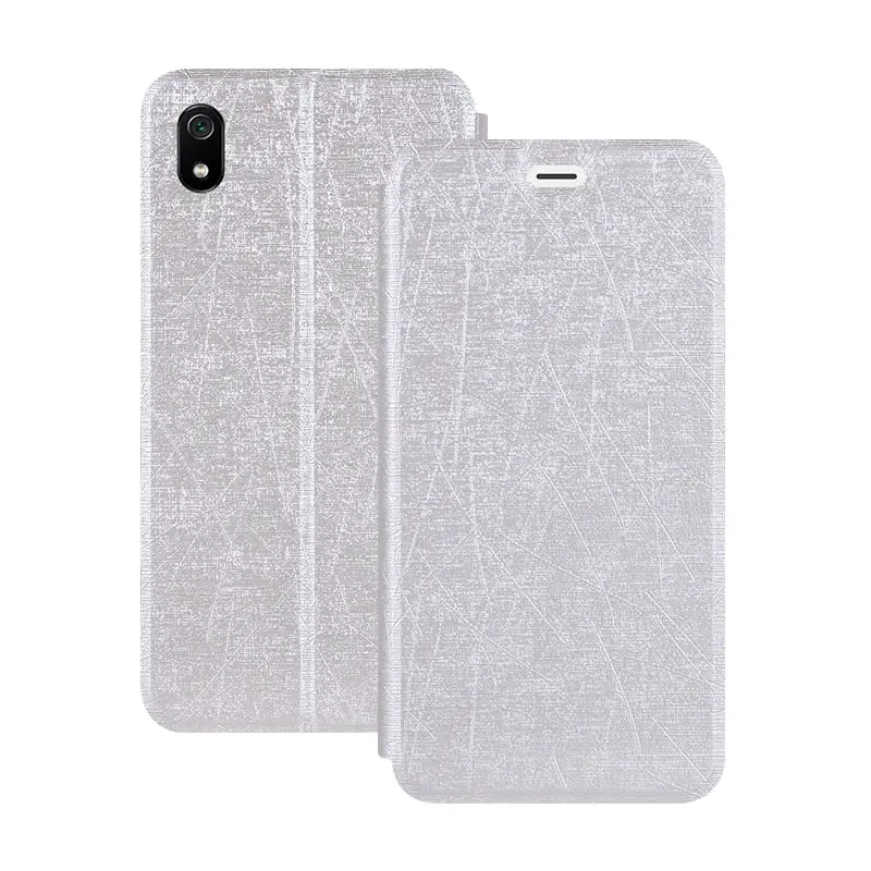 Белый Чехол-книжка для Xiaomi redmi 7, кожаный чехол-подставка для redmi 7A, 8A, чехол для телефона, силиконовая задняя крышка для Xiaomi redmi Note 7, 8 pro, чехол - Цвет: Белый