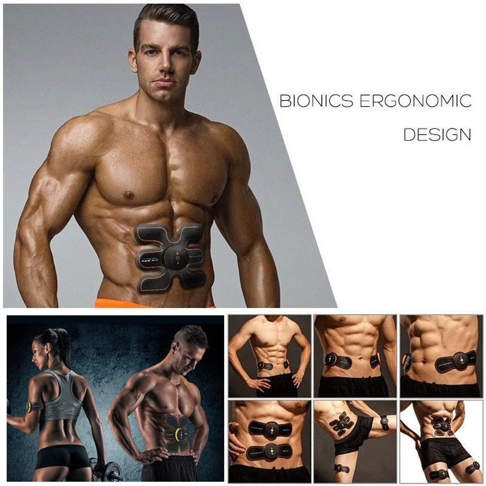 EMS Muscle ABS Fit Training Gear Abdominal Body Home Exercise Shape Fitness Set Stimulator Massage Abs Kit 2019 | Спорт и