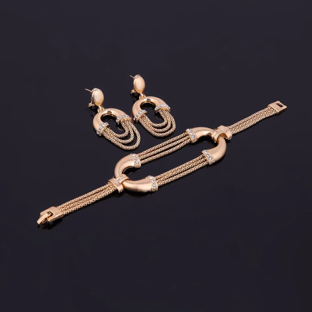 OUHE золотистая цепочка с подвеской искусственный браслет кольцо ювелирные