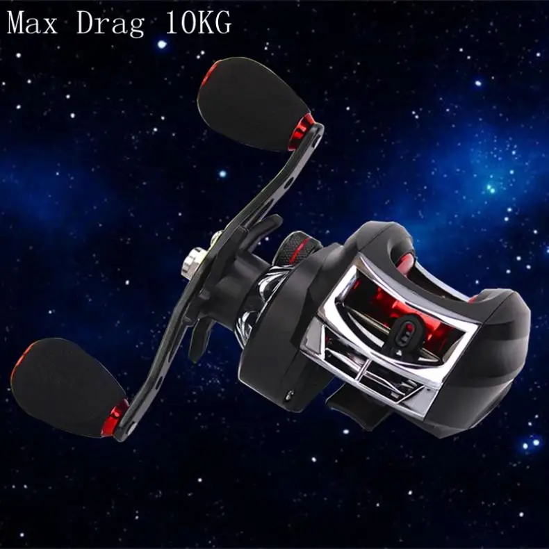 17+1BB High Speed 7.2:1 Gear Ratio Fishing Bait Casting Reel Braking Force 10KG Baitcasting Wheel Left / Right Hand | Спорт и
