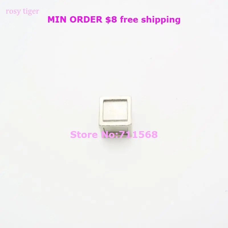 Европейские Бусины квадратной формы 4 стороны без рисунка для логотипов сделай