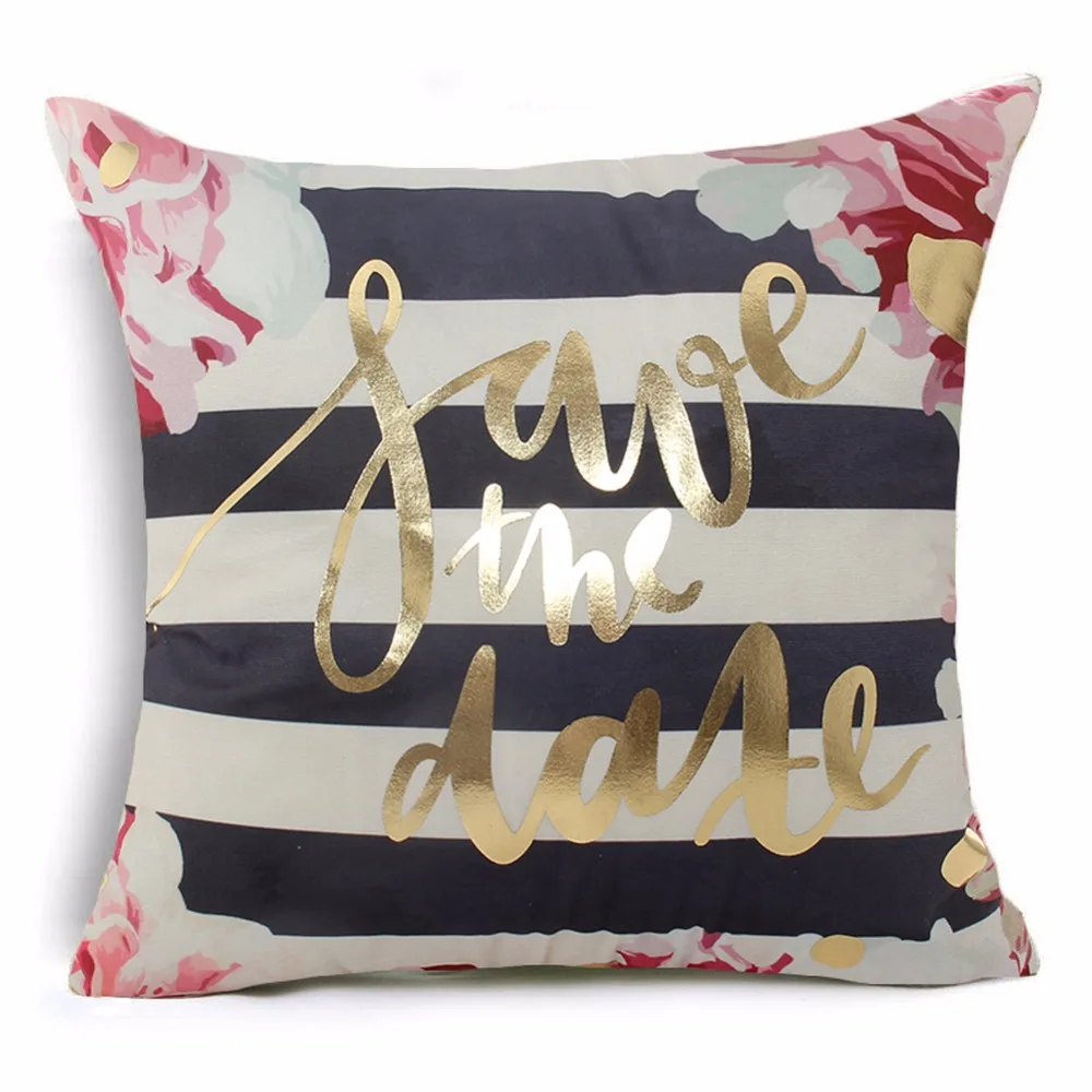 printed pillow cases Nordic Cotton Polyester Feather Printed Meaningful Words Home Decorative Pillow Cover | Дом и сад