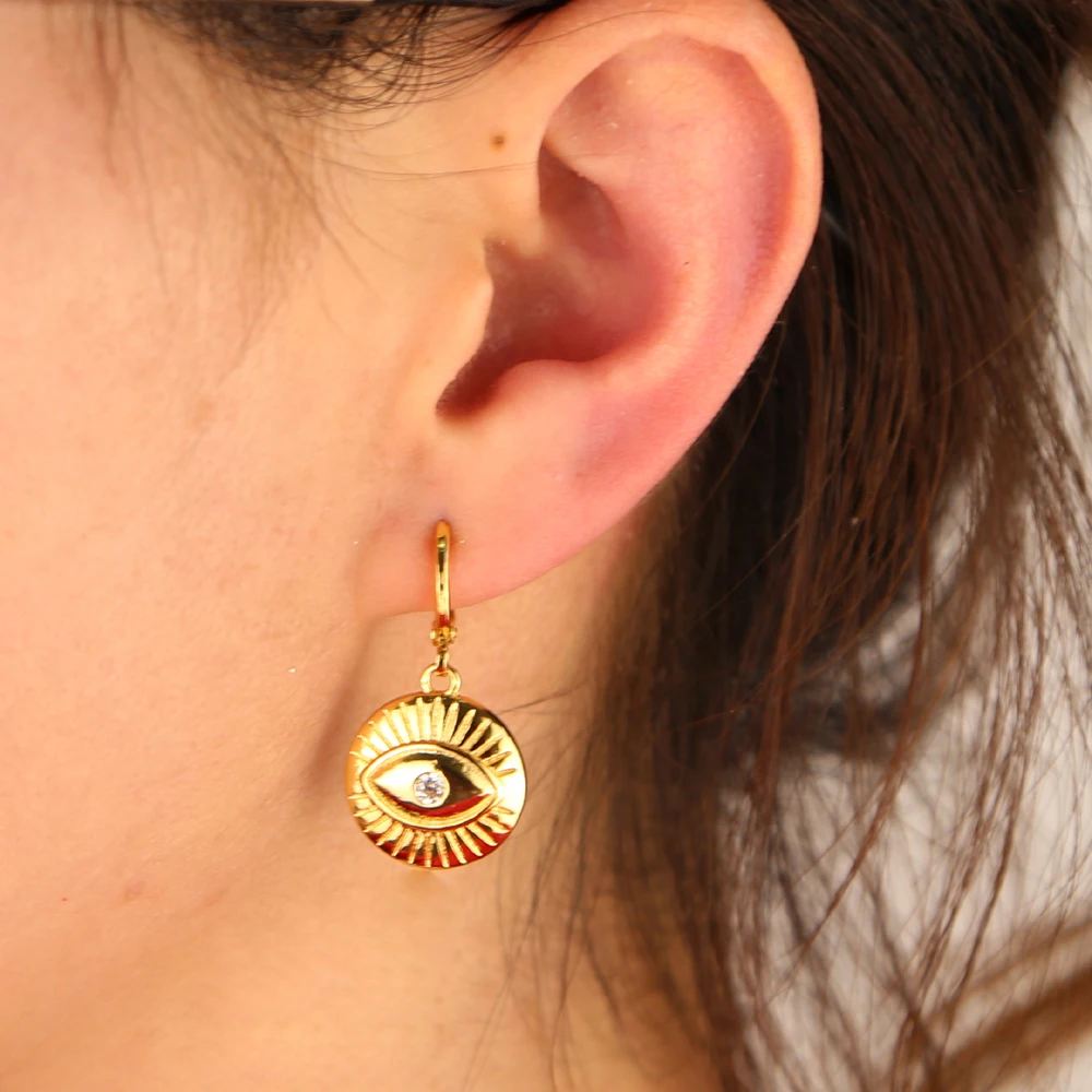 Женские серьги-подвески в виде монет круглые геометрические серьги | Украшения и