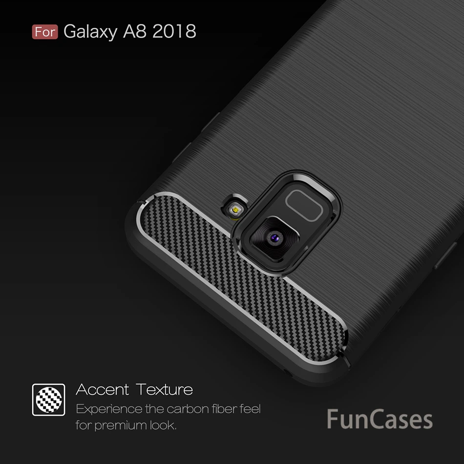 Чехол для samsung Galaxy A6 2018 чехол из углеродного волокна Мягкий A8 Plus Note 9 | Мобильные