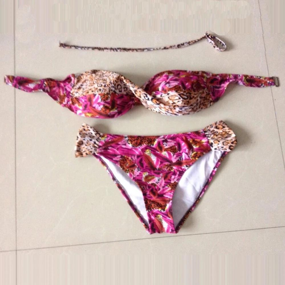 Zosmiu Для женщин Roupa de Praia Leopard Купальники для малышек Sexy Мягкий бикини купальник Fringe