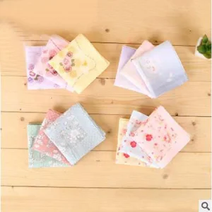 Носовые платки женские из 100% хлопка, 45 х45 см, 12 шт.