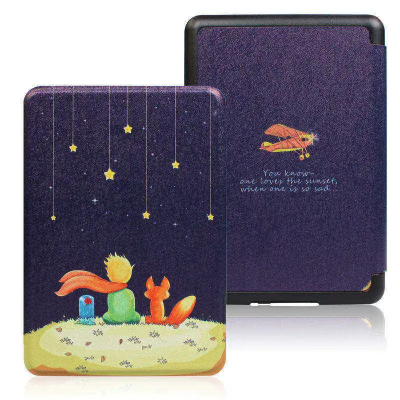 little Prince Чехол для всех новых Kindle 10th Gen выпуска тонкий защитный смарт-чехол с принтом из искусственной кожи чехол с автоматическим выключением/пробуждением - Цвет: little Prince