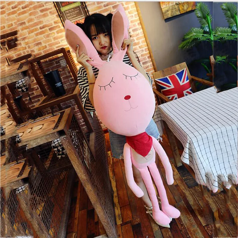 Мягкие Меховые длинные ноги Кролик Плюшевая Игрушка обнимающий кролик кукла
