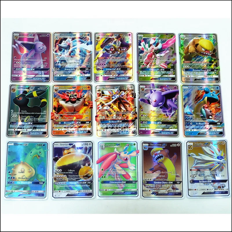 100/200/324 шт EX GX усилительный насос Мега Покет игры pokemones карты торговые карты игра коллекция карт английская версия битвы Carte детские игрушки