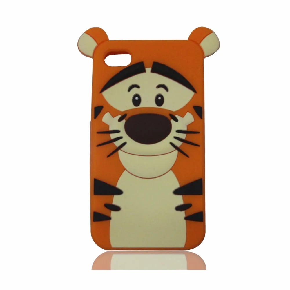 Для iPhone 4, 4S, 5, 5S, 5C, SE, 6, 6 s, 7, 8 X Plus, 3D Мягкий силиконовый чехол с милым единорогом, мультяшная задняя крышка, кожаный чехол для телефона, Fundas Coque