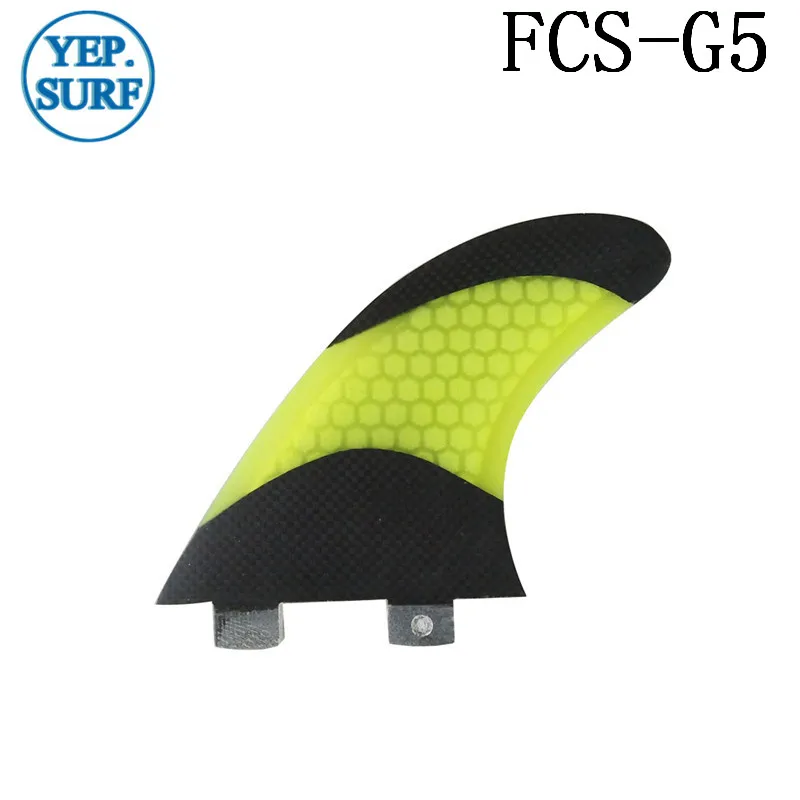 Выпрямитель для серфинга FCS G5 плавники желтого цвета из стекловолокна плавник с