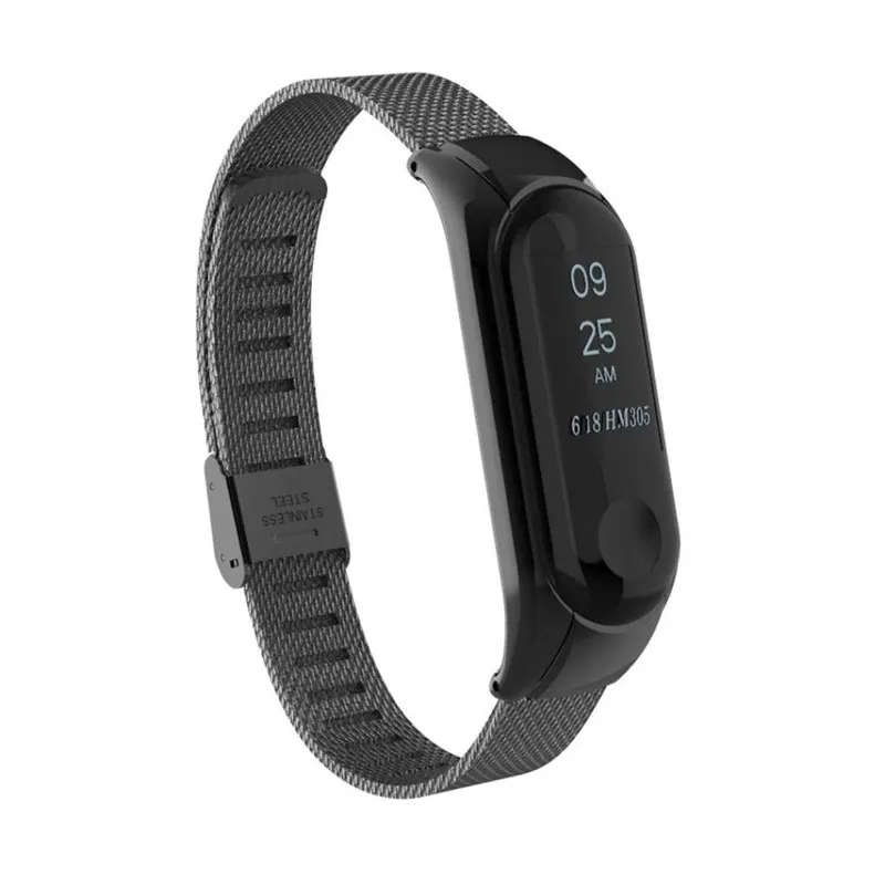 Браслет Миланская петля для Xiaomi Mi Band 3 запасной металлический ремешок с пряжкой