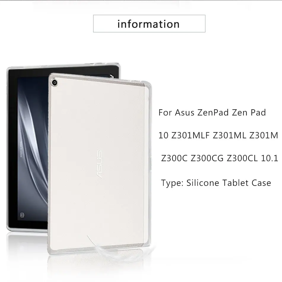 Силиконовый чехол для планшета Asus ZenPad C 7 0 S 8 Zen Pad 10 3S Z170CG Z301MLF Z301ML Z301M Z300C Z380KL