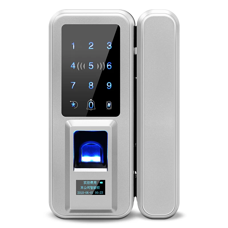 Smart Fingerprint Lock Glass Door Touch Keypad ID Card finger Control suitable all kinds of glass door | Безопасность и защита