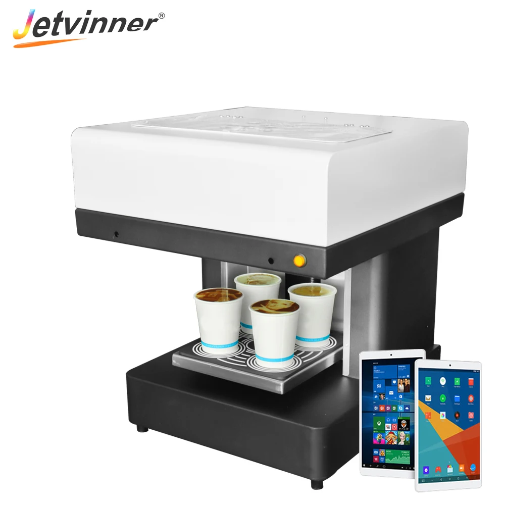 Jetvinner 4 чашки кофе принтер красочные пищевые принтеры DIY селфи съедобная печатная