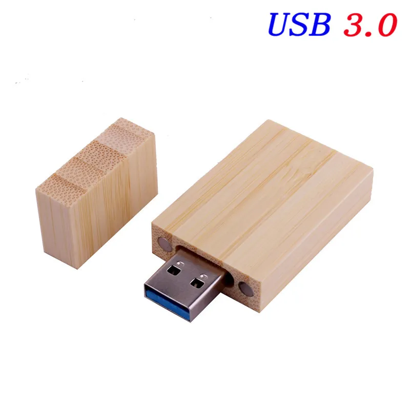 JASTER USB 3,0 логотип клиента деревянный USB флеш-накопитель Флешка карта памяти+ подарочная коробка 4 ГБ 8 ГБ 16 ГБ 32 ГБ 64 ГБ U диск свадебные подарки - Цвет: Bamboo