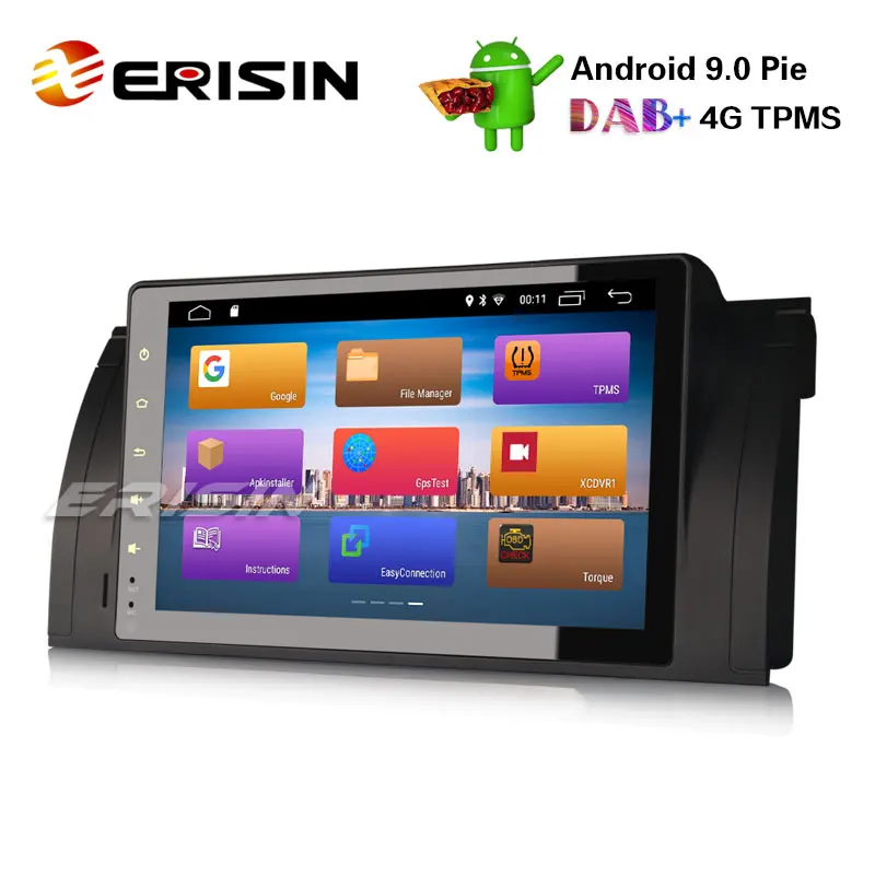 Erisin ES2993B 9 &quotAndroid 0 автомобильный стерео GPS Sat Nav TPMS 4G DAB + Wifi для BMW 5 серии E39 E53 X5
