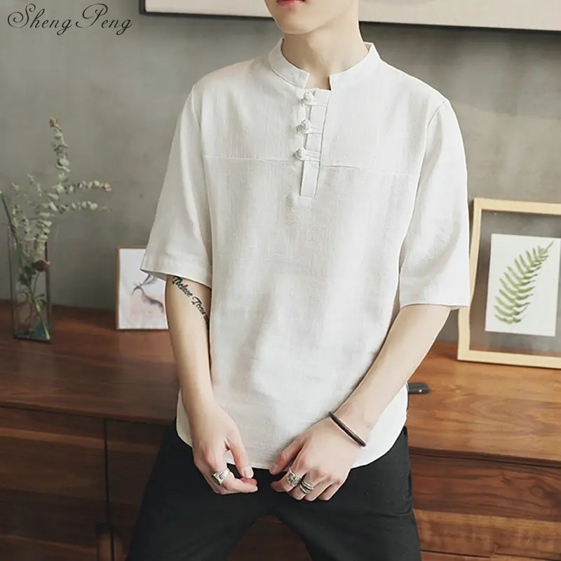 Традиционной китайской одежды стиля Востока для мужчин китайский дракон Топ