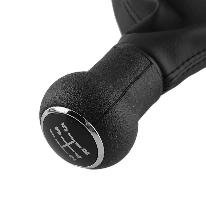 5 скоростей Кожаный Автомобильный рычаг переключения передач ручки ботинка