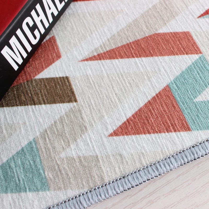 Красочный Заплатанный геометрический эргономичный напольный коврик для ног