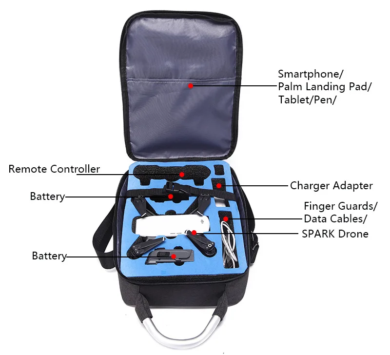 Новая модная сумка на плечо из ткани Оксфорд для DJI Spark специализированная сумка для хранения чехол Аксессуары для Дронов