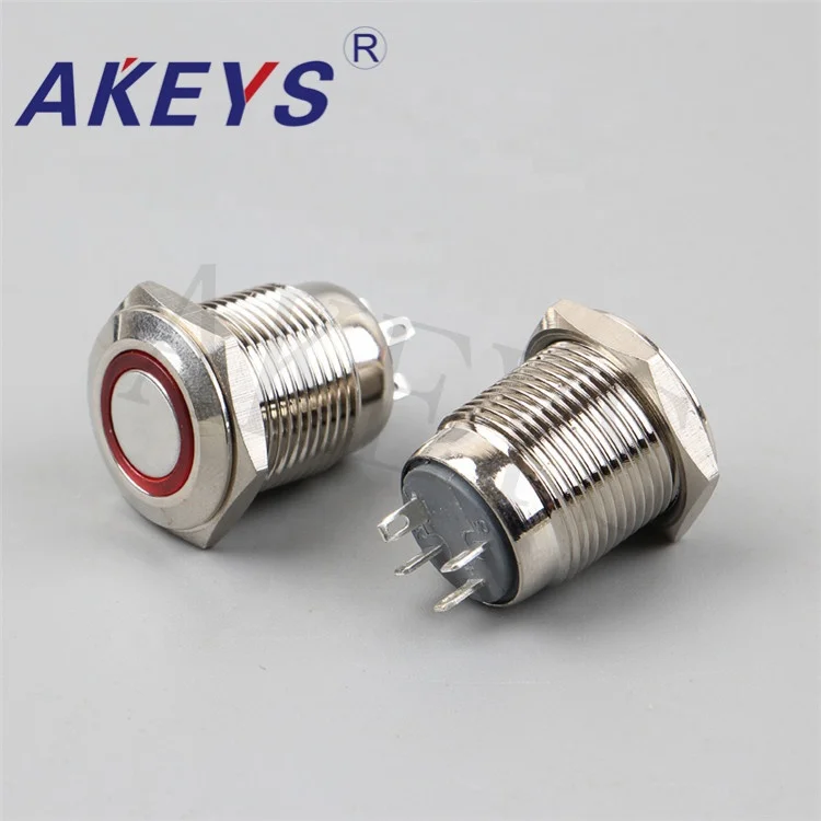 2 шт. PX16D-P10Z-E LED подсветка Кнопка питания 16 мм кнопочный переключатель с кольцом -
