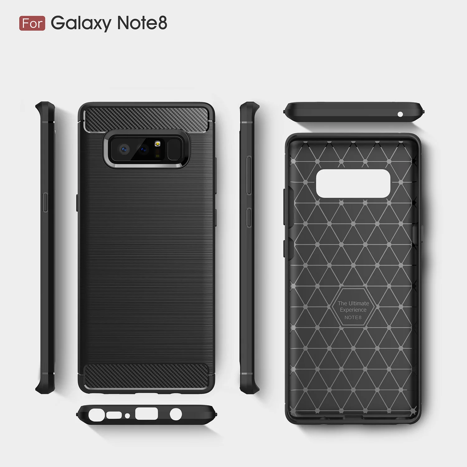 UPaitou для samsung Galaxy Note 8 Чехол Ультра тонкий корпус из углеродного волокна стойкая к