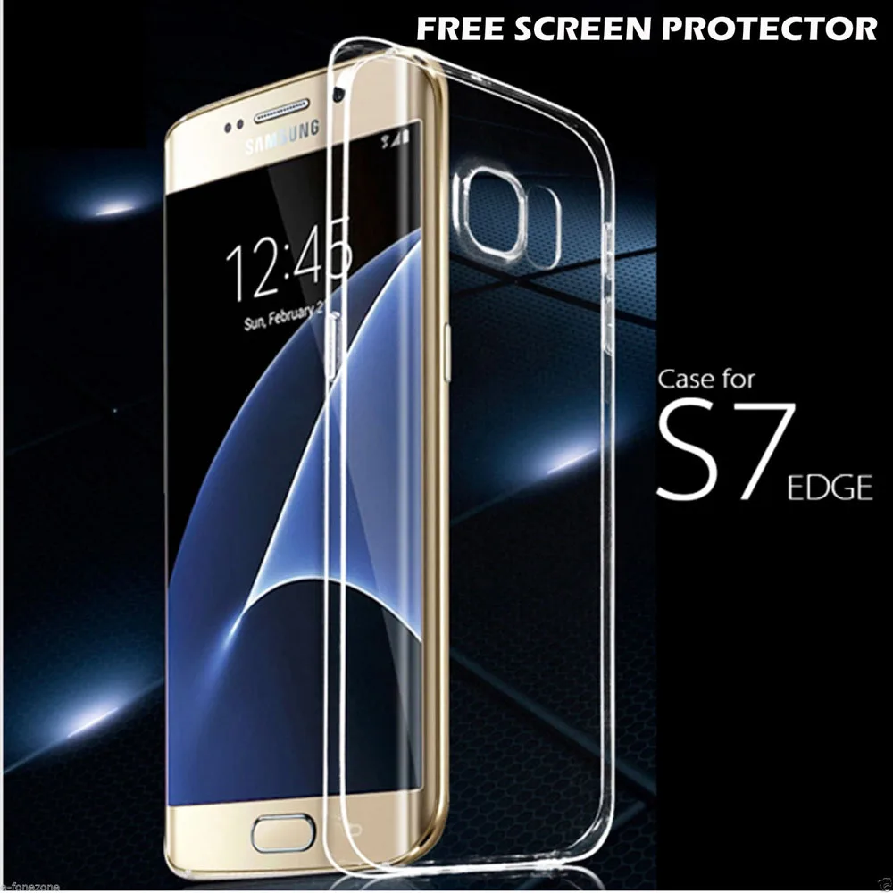 Прозрачный ТПУ Soft Case Прозрачная Крышка Для Samsung Galaxy S7 край S8 S6 Край Плюс S3/4