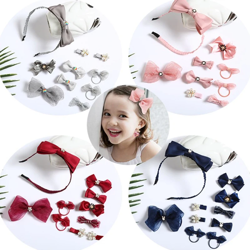 1 Set Multi Color Child lovely Tiaras Hair Clips High Quality Frozen Headband Rubber band for Kids Girls Hairpins | Украшения и