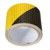 black yellow reflective safety warning conspicuity tape film sticker 300cm x 5cm workplace safety supplies warning tape