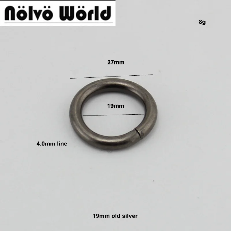 Оптовая продажа старинное серебряное внутреннее металлическое никелевое кольцо