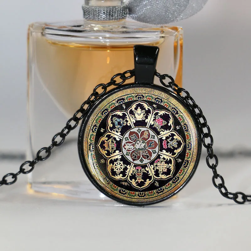 Тибетская буддийская подвеска в виде мандалы|mandala pendant|mandala necklacejewelry necklace |