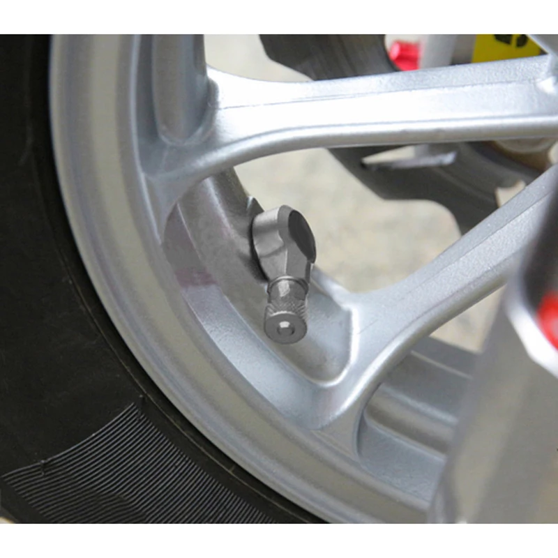 Запчасти для шин аксессуары клапанов 2 шт. алюминиевый сплав серебро Мотоцикл с