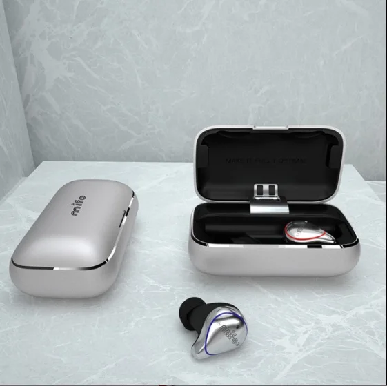 Новинка Mifo O5 Bluetooth 5,0 настоящие беспроводные мини наушники-вкладыши HIFI гарнитура для спорта наушники NBA mifo O5 - Цвет: Silver professional