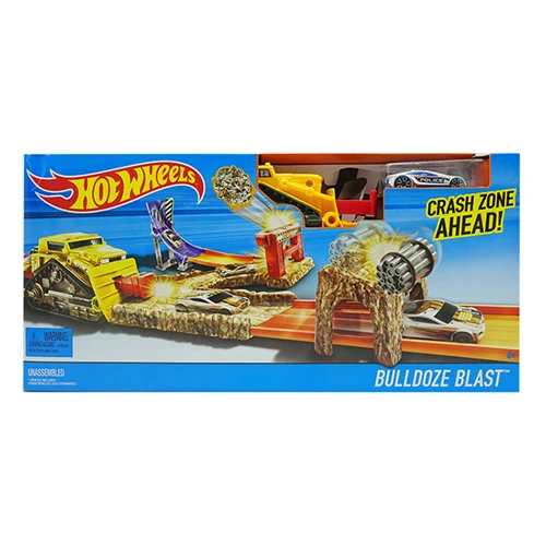DJF04 Hot Wheels спортивный автомобиль трек набор взрыв через мусор аллея цепи DNR74 мальчиков и детей трек комбинации игрушки - Цвет: DJF04